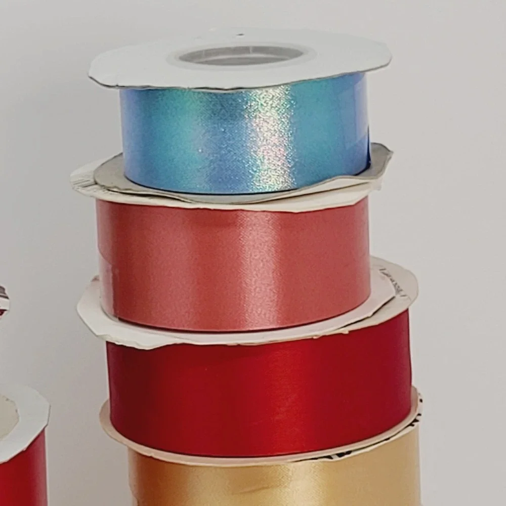 VALUE BUNDLE: 11 Flora-Satin Waterproof Craft Ribbon Lot 1 1/4 & 1 7/16 in Bows